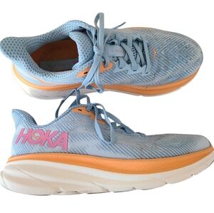 hoka clifton 9 mesh sneakers athletic running walking shoes womens 7.5M